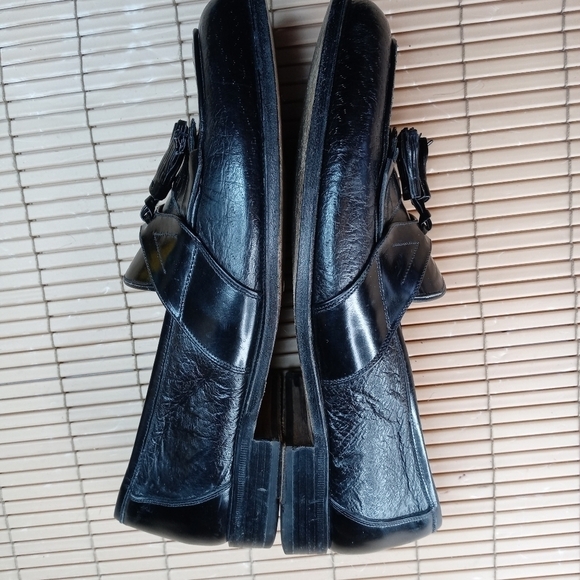 Johnston Murphy Domani Black Leather kiltie tassel Loafer made in Italy … - Picture 5 of 11